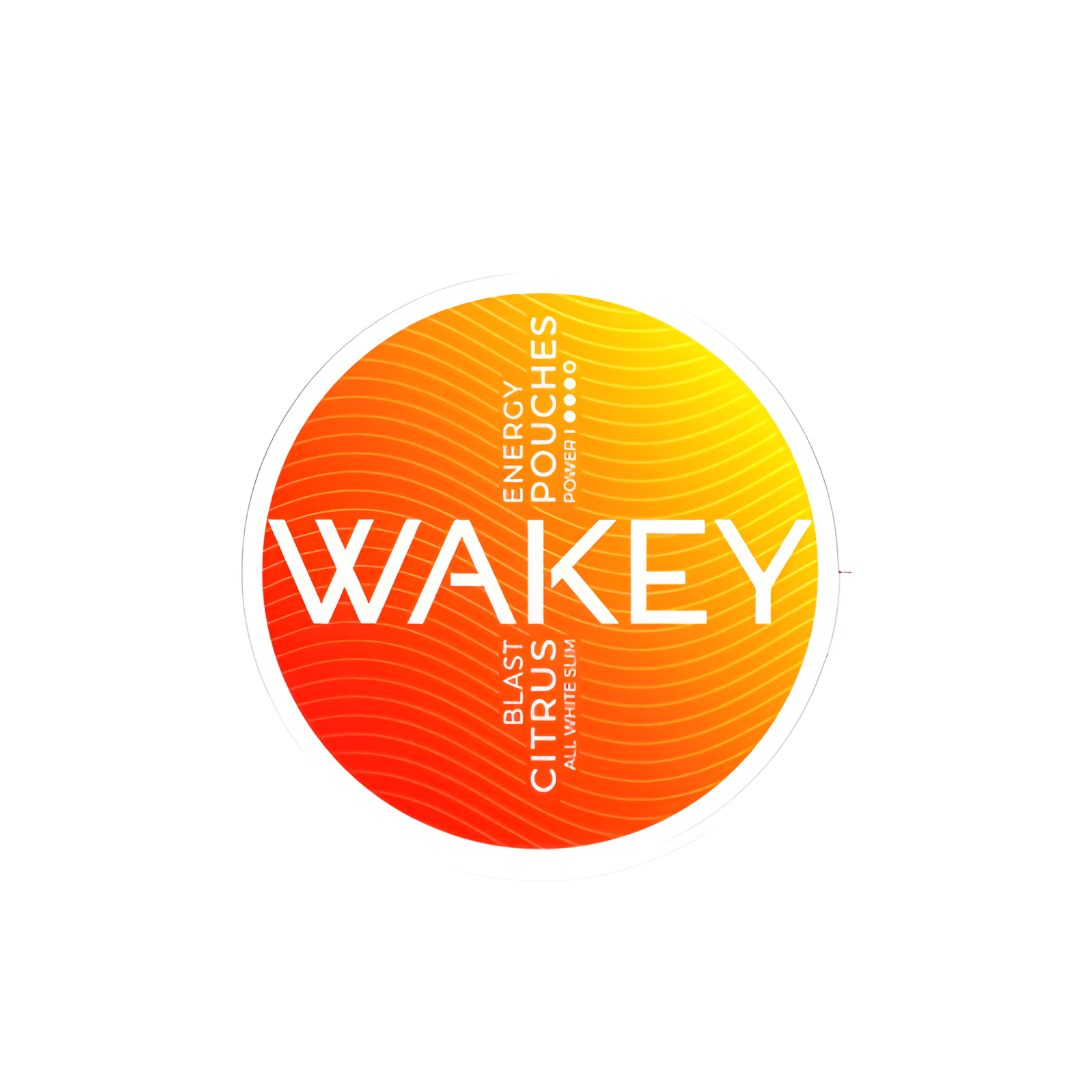 Wakey logo featuring orange and yellow gradient on a white background