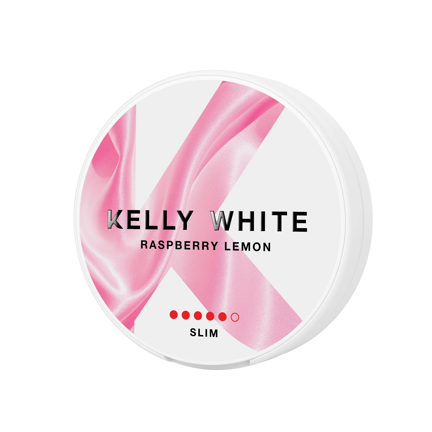 Can of Killa Snus Kelly White Raspberry Lemon Extra Strong with branding and label visible, placed on a plain background.