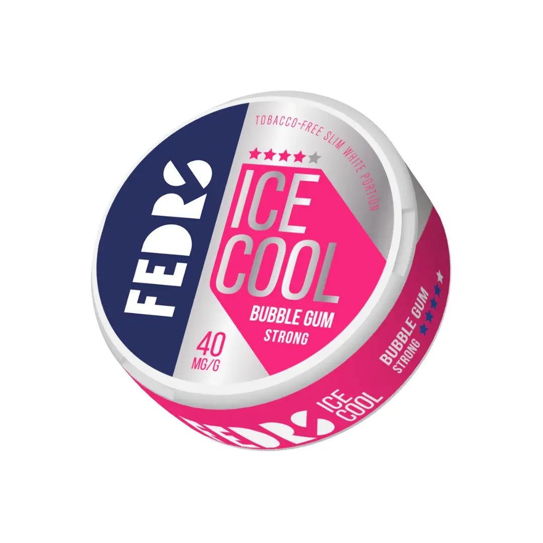 Fedrs Ice Cool Strong Bubble Gum in vibrant packaging, showcasing its refreshing flavor and bold, chewy texture.