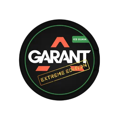 Garant Extreme Ice Guava energy drink in a 26-ounce can with vibrant pink and purple design, featuring tropical guava imagery.