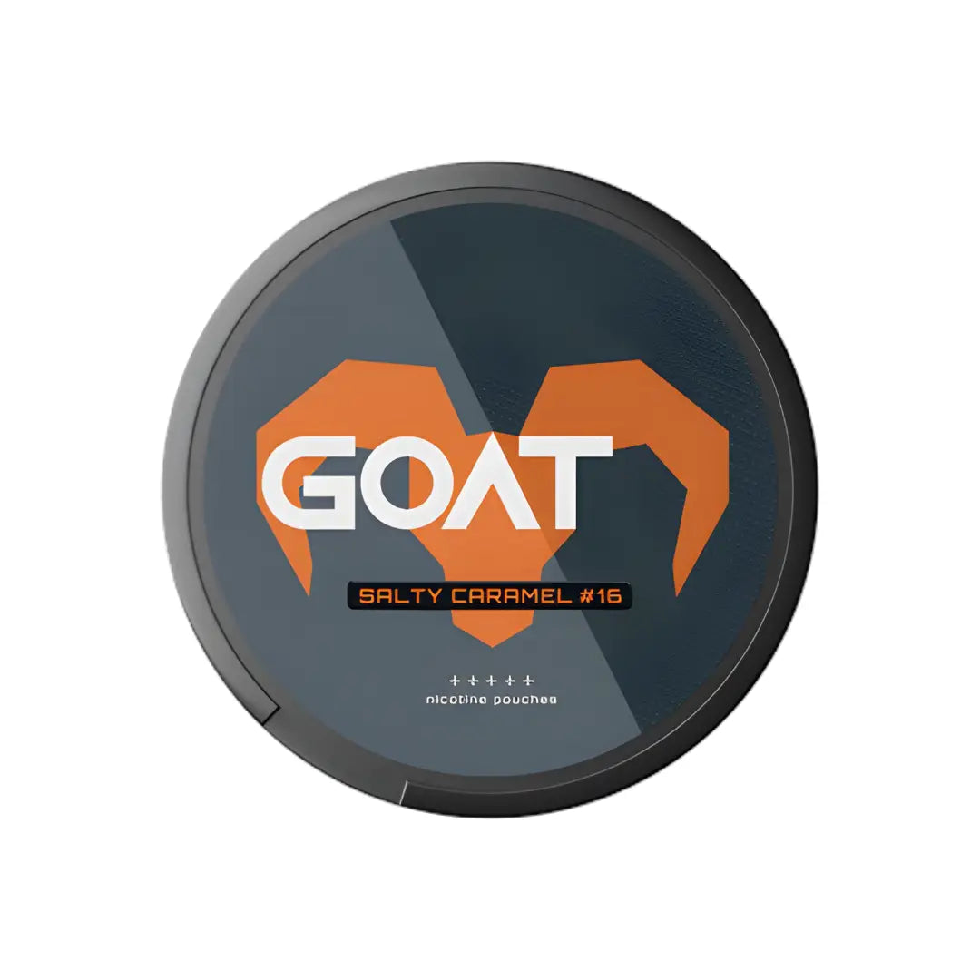 Goat Salty Caramel treat from Europesnus.com featuring a caramel confection with goat milk flavor on a white background.