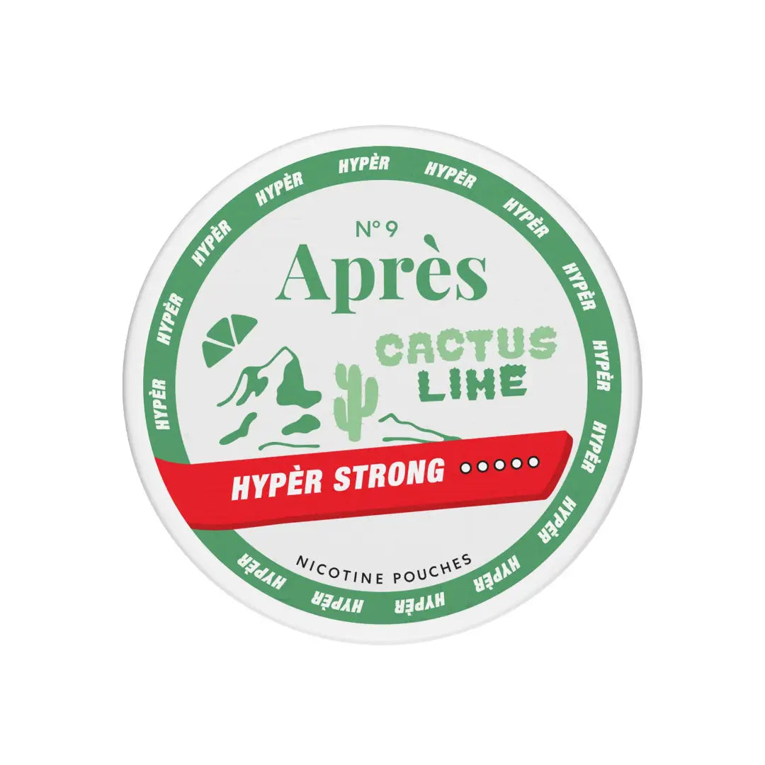 No 9 Après Cactus Lime hypèr strong hair styling product from Europesnus.com, showing the container and vibrant green label.
