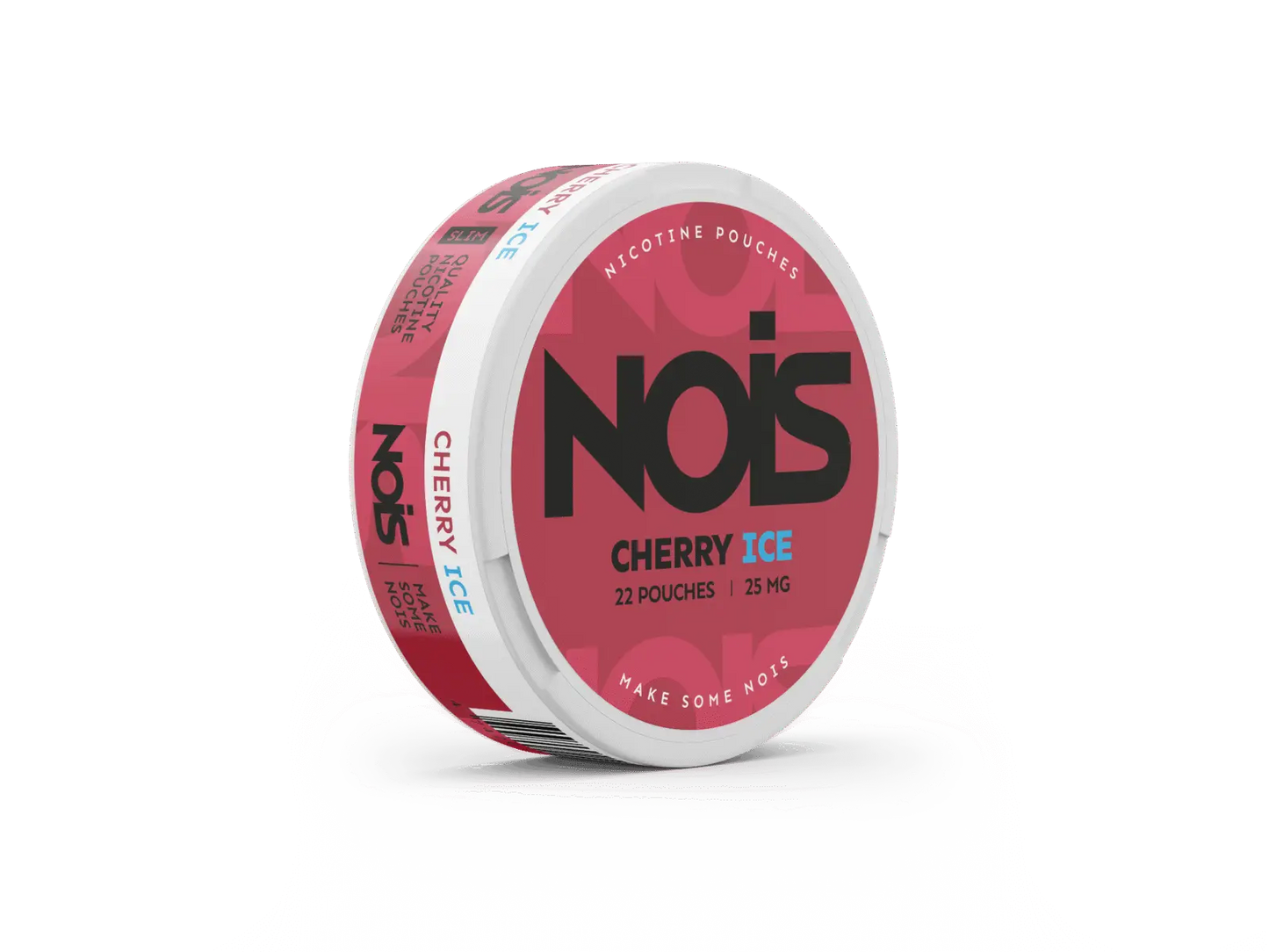 Nois Cherry Ice flavored nicotine pouch from Europesnus.com, featuring cherry flavor in a sleek pouch.