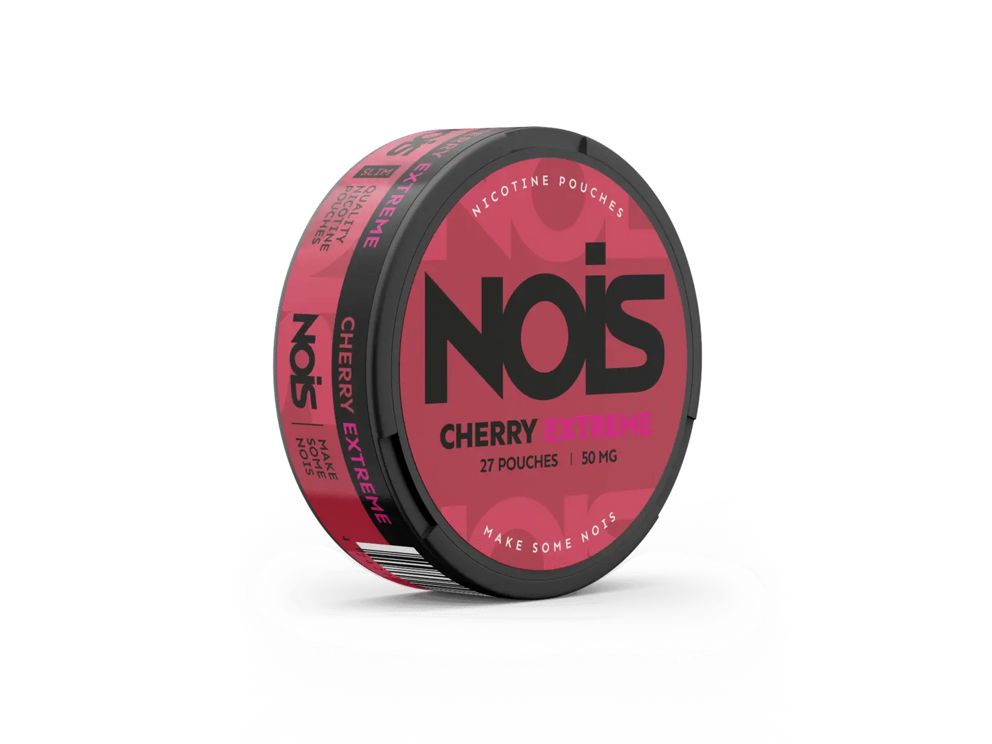 Nois Extreme Cherry gaming earbuds by Europesnus.com with red and black design, in-ear style with microphone and control buttons.