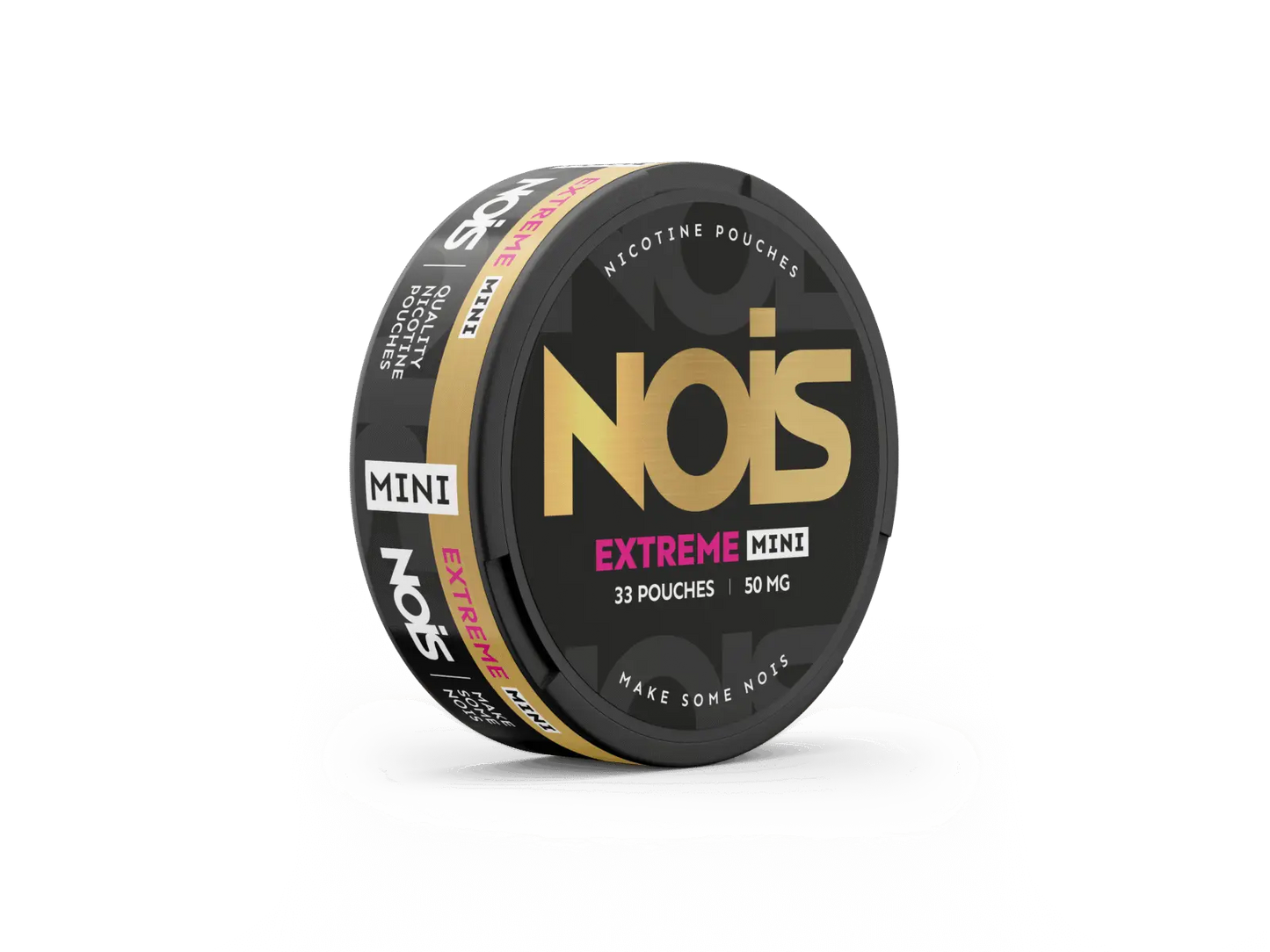 Nois Extreme Mini electric guitar pedal with compact design and black finish, used for guitar effects and tone shaping.