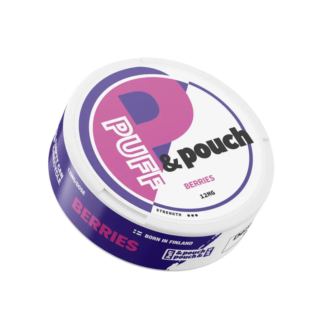 Colorful Puff & Pouch Berries by Europesnus.com featuring vibrant, icy berry-themed puff and pouch accessories.