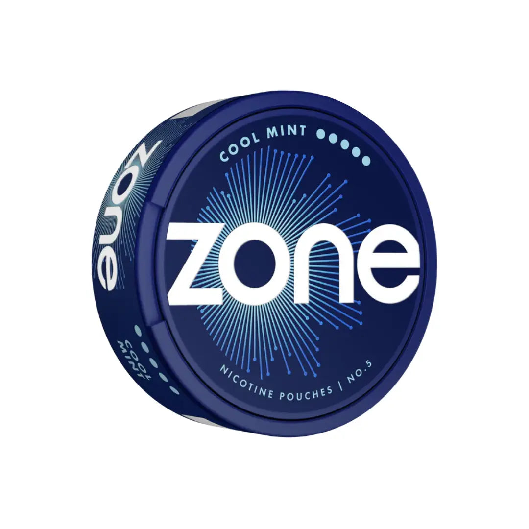 Zone Cool Mint Ultra breath spray by Europesnus.com, featuring a sleek blue and green bottle with a mint flavor label.