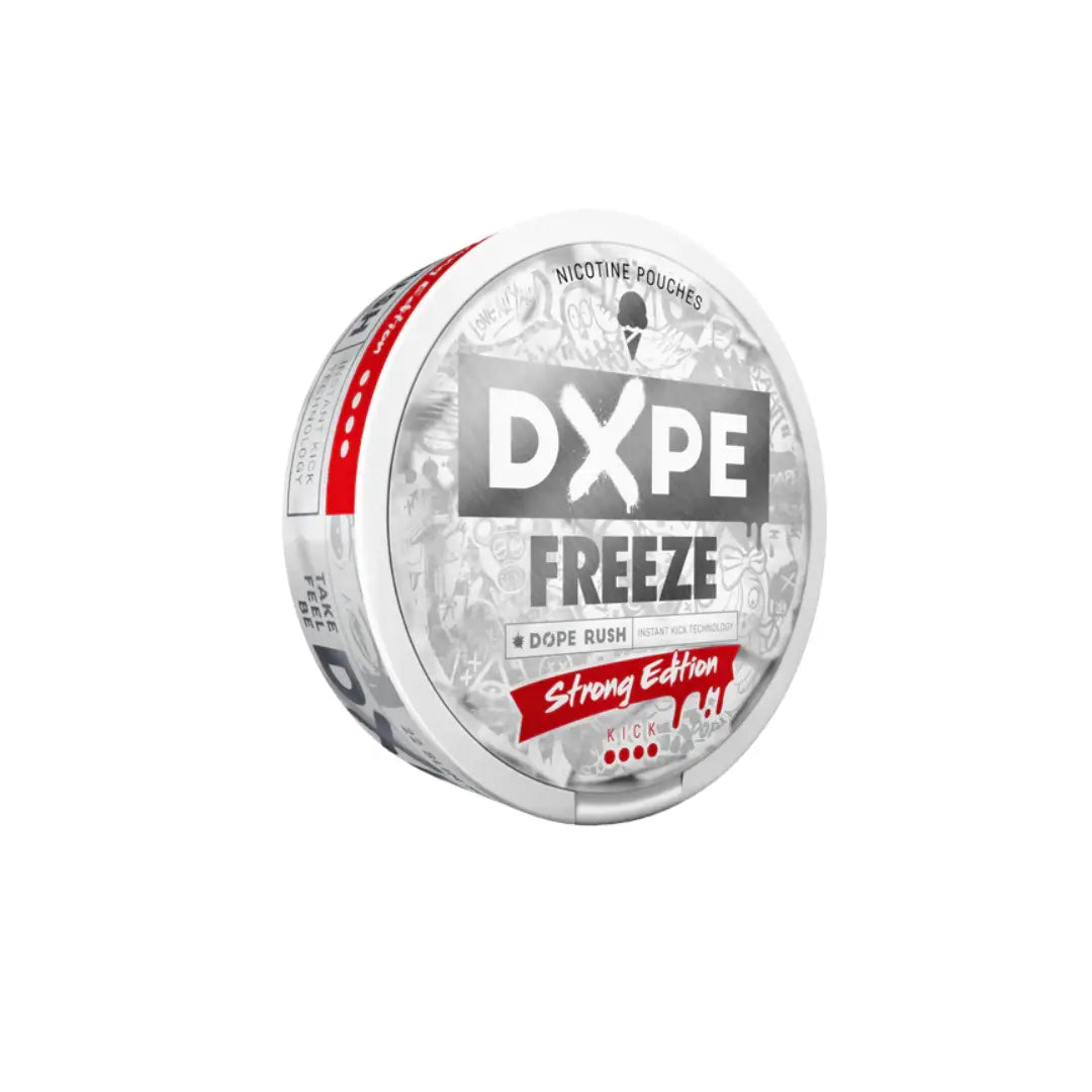 Killasnus Dope Freeze 16mg nicotine pouches in a sleek pouch package for discreet use