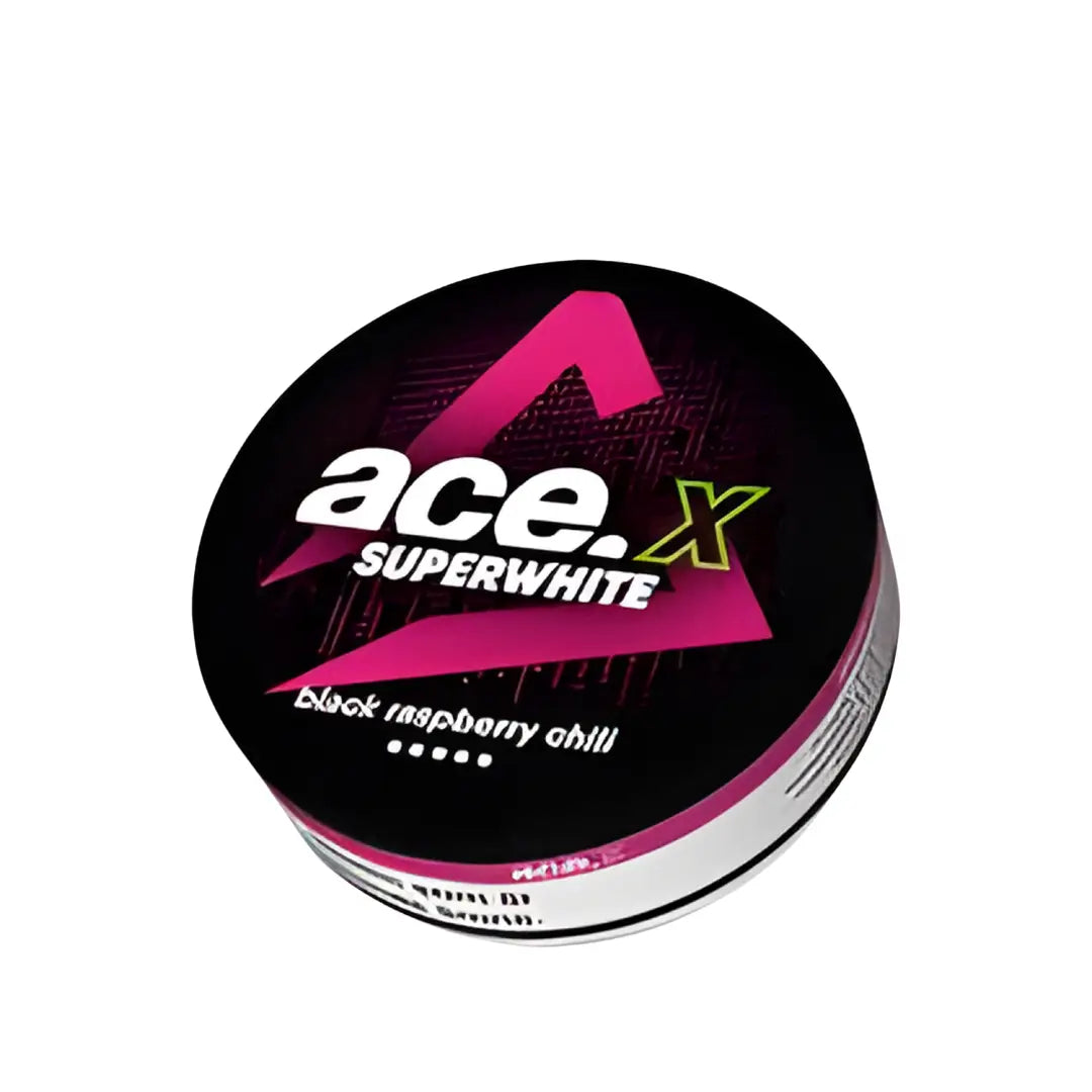NikoPouches.dk Ace x Black Raspberry Chili pouch with vibrant black raspberry and chili flavor for a spicy snack experience