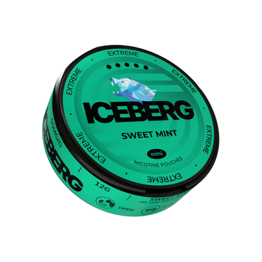 Front view of the green canister with a circular shape, featuring a label design and screw top on a white background.