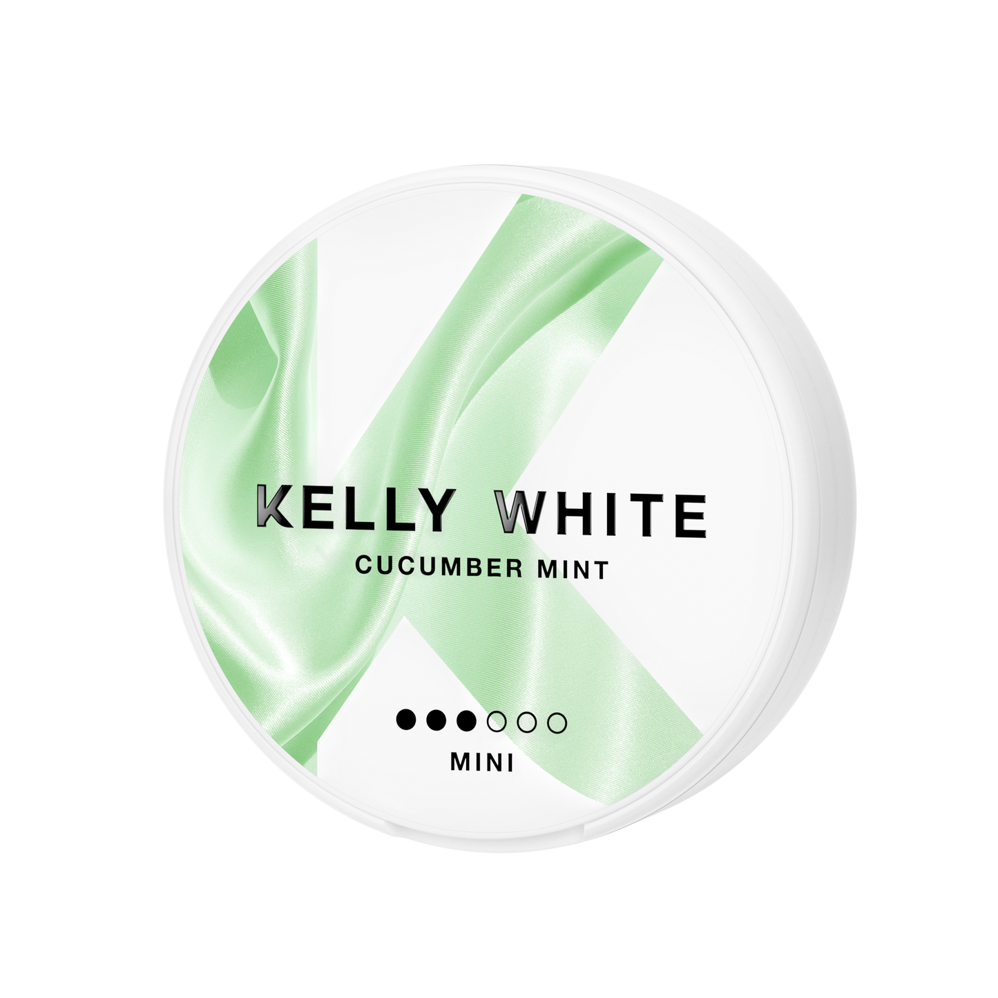 Detail close-up of Kelly White Cucumber Mint with a swirl design on a transparent background, featuring green and white co…