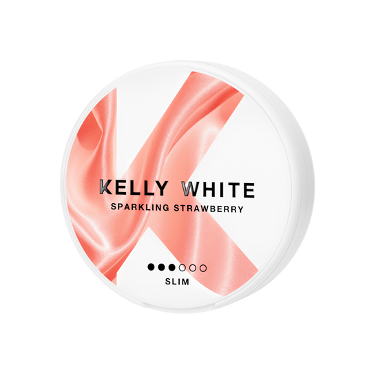 Detail close-up of Kelly White Sparkling Strawberry with a smooth texture on a transparent background.