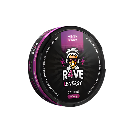 Detail close-up of a circular black, pink, and white container featuring logo design and label text
