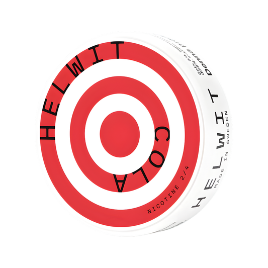 Detail close-up of the red and white circular target disc design on a transparent background