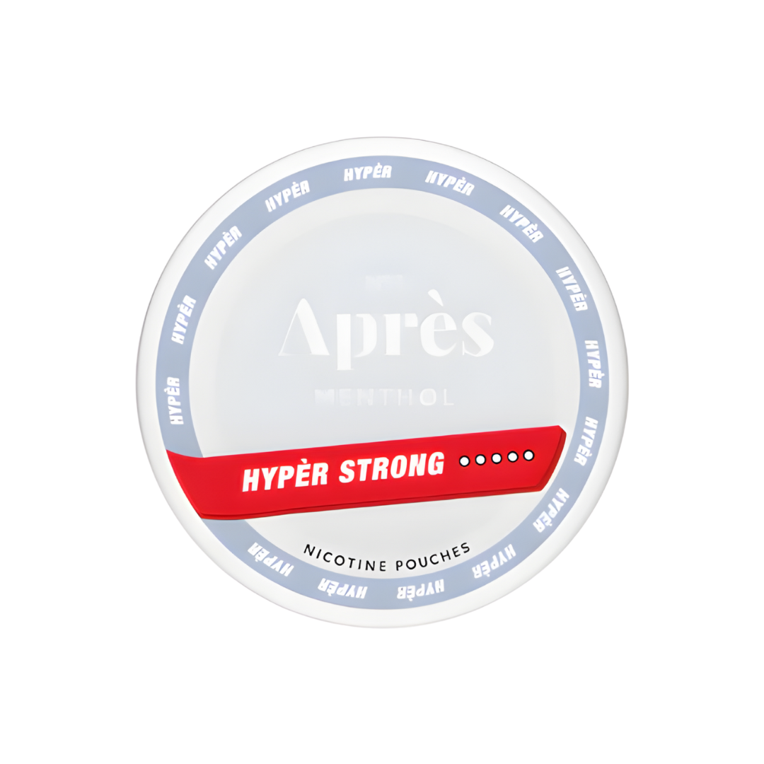 Detail close-up of the circular white and red container featuring label text on a white background