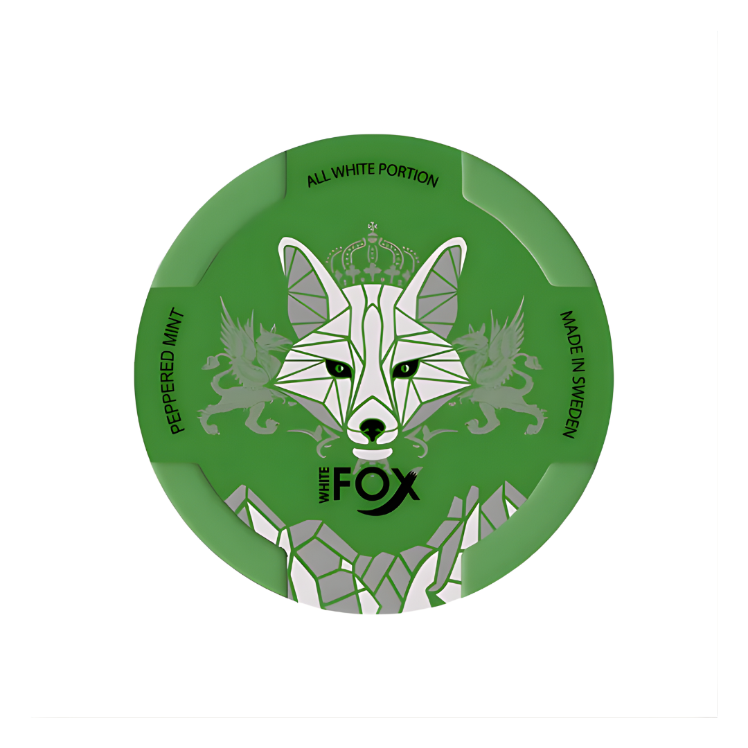 Fox emblem illustration featuring green and white colors with a crown and hands on a transparent background