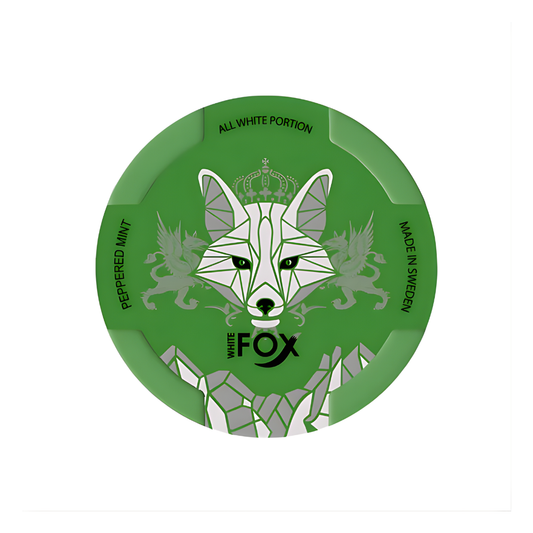 Fox emblem illustration featuring green and white colors with a crown and hands on a transparent background