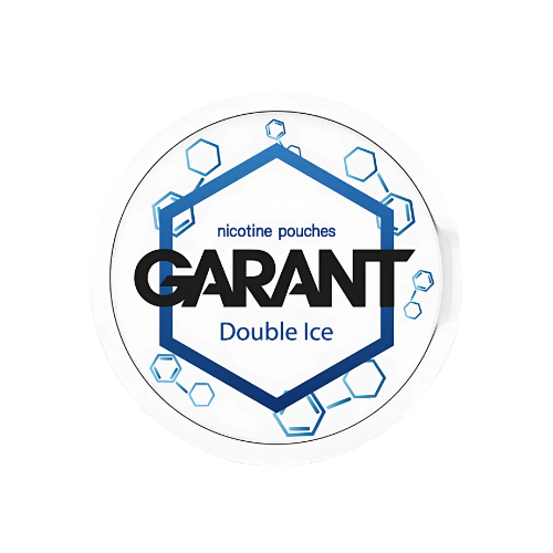Hexagonal Garant logo in blue, black, and white with a bubble design on a transparent background