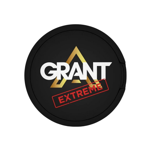 Detail close-up of Grant Extreme Edition logo featuring black, gold, and white colors on a transparent background
