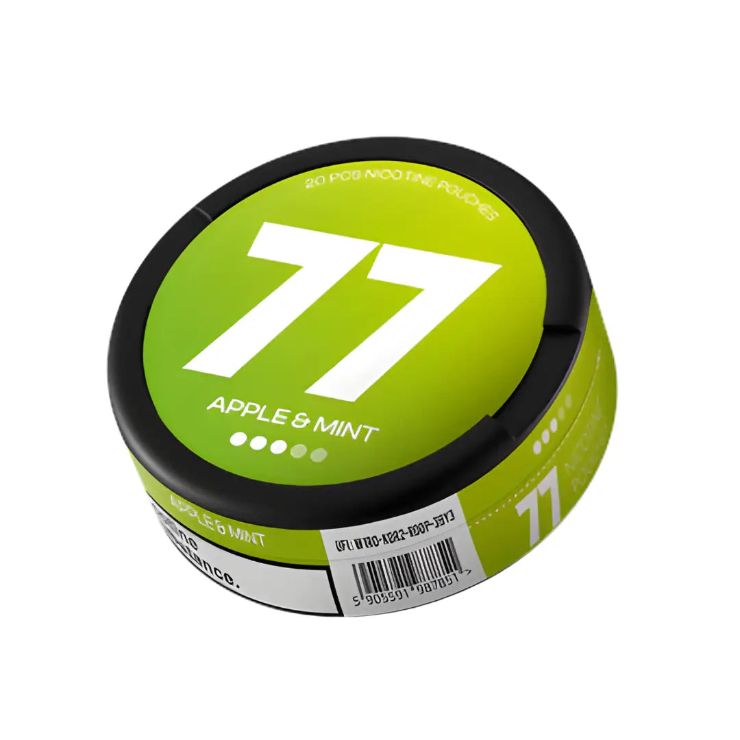 Fresh apple and mint flavored product from Europesnus.com featuring vibrant green apples and mint leaves.