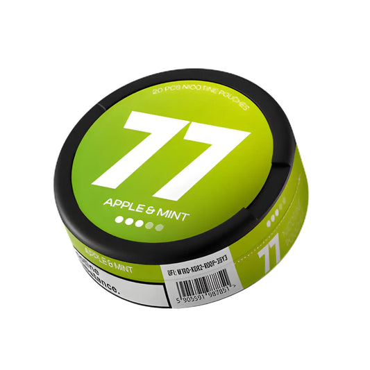 Fresh apple and mint flavored product from Europesnus.com featuring vibrant green apples and mint leaves.