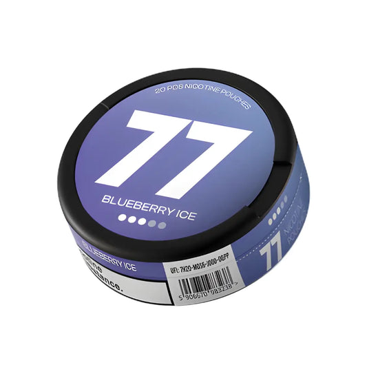 Fresh 77 Blueberry Medium from Europesnus.com, showing ripe blueberries in a clear container on a white background.