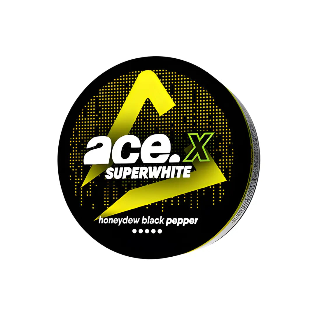 Ace X Honeydew Black Pepper flavor in a Europesnus.com product image, featuring the black and green packaging design.