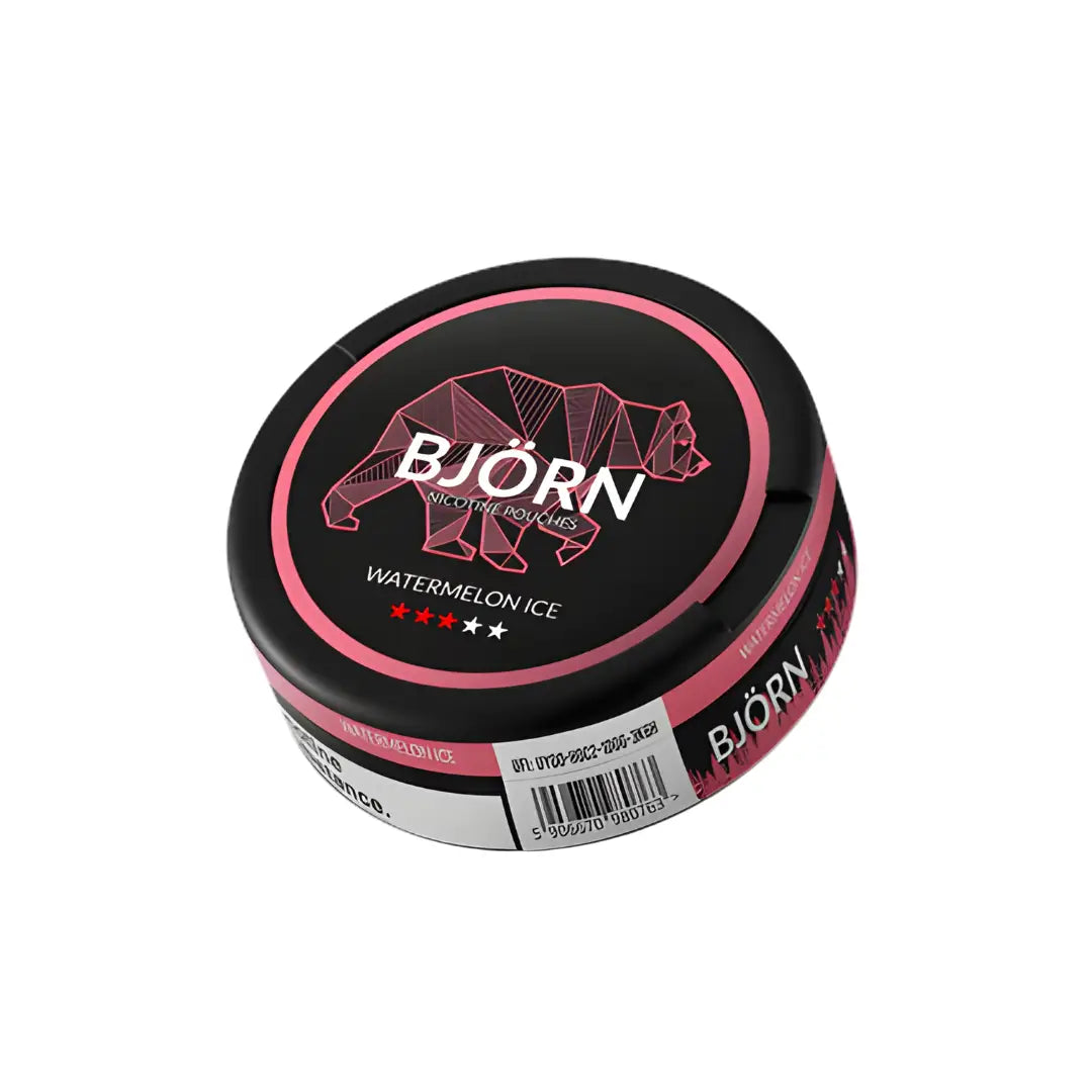 BJÖRN Watermelon Medium Nicotine Pouches 14mg per gram Slim Can - KillaSnus