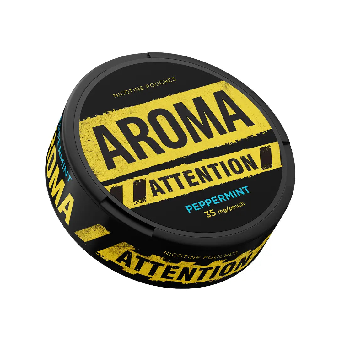 Aroma Attention Peppermint Pouches by Killa Snus in a resealable pouch with peppermint flavor, designed for discreet use.