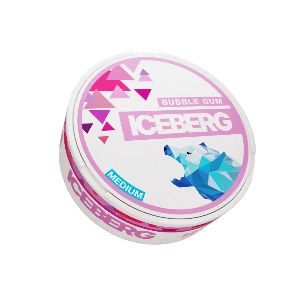 Iceberg Bubblegum 20mg nicotine pouch by Killa Snus with vibrant packaging, designed for quick shipping and discreet use.
