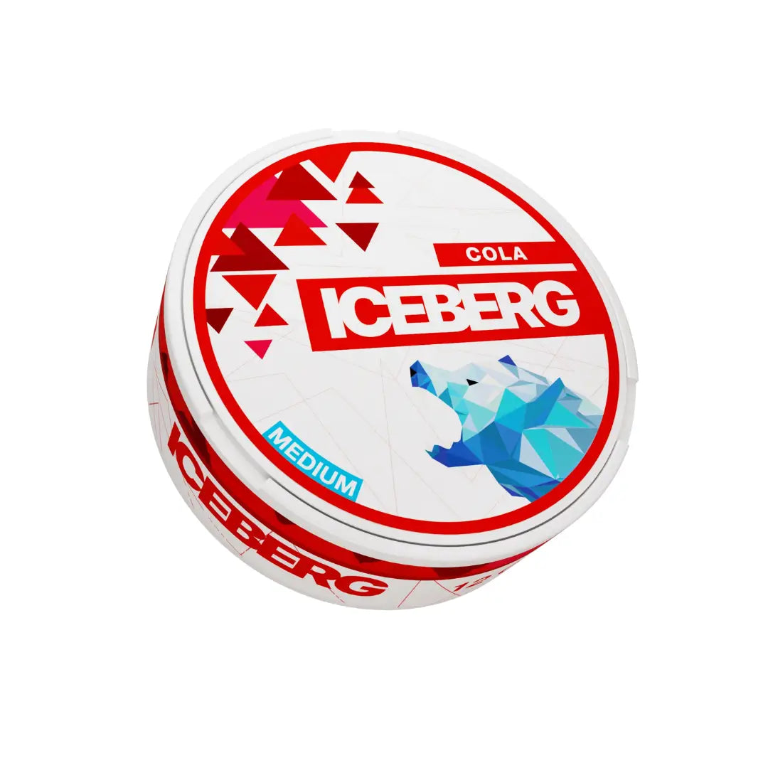 Iceberg Cola 20mg Killa Snus pouch from Europesnus.com, showing the colorful packaging for this flavored tobacco product.