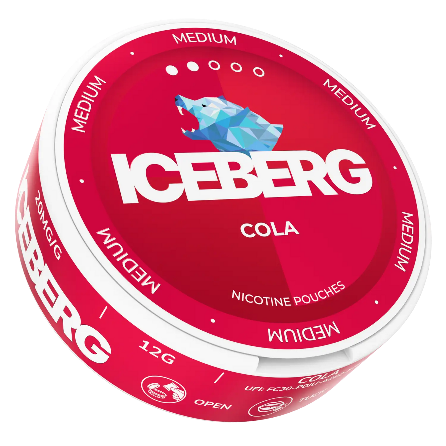 Iceberg Cola 20mg snus pouch from Killa Snus, featuring cola flavor and fast shipping, displayed in the product image.