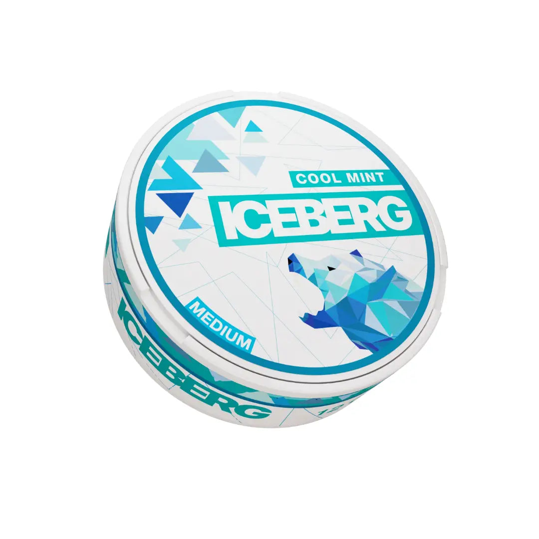 Iceberg Cool Mint 20mg snus pack by Killa Snus, featuring fresh mint flavor and sleek packaging design.