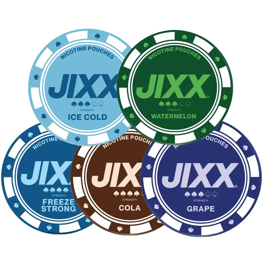 Assorted Jixx Mixpack from Killa Snus featuring various flavors in sleek packaging, perfect for snus enthusiasts.