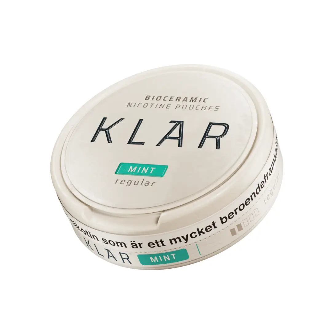 Klar Mint Regular Mini Pouch snus by Killa Snus in a compact container, fresh mint flavor, designed for discreet use.