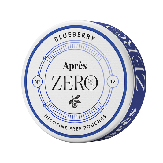 No 12 Après Blueberry Zero snus pouch by Killa Snus, featuring blueberry flavor in sleek packaging.