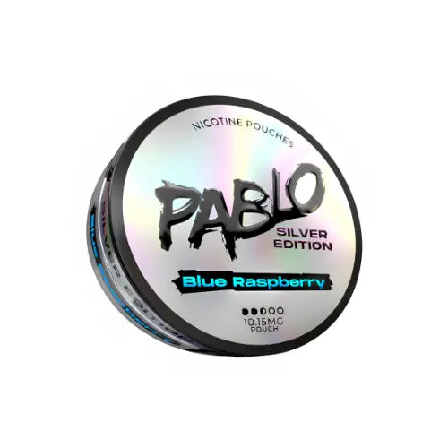 Pablo Silver Edition Blue Raspberry snus pouch from Killa Snus, featuring vibrant blue raspberry flavor in a sleek packaging.