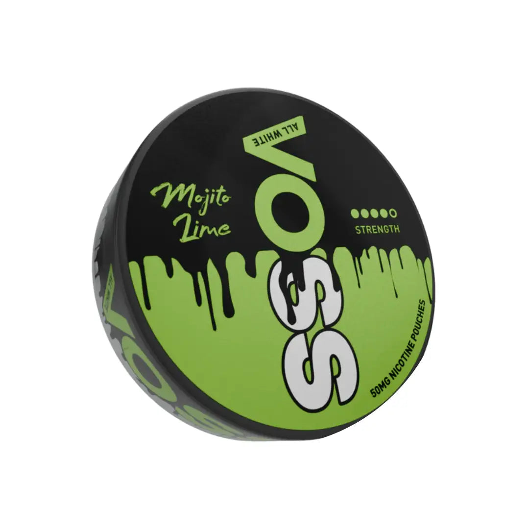Voss Mojito Lime pouch from Killa Snus, featuring fresh lime flavor and vibrant packaging for a refreshing experience.