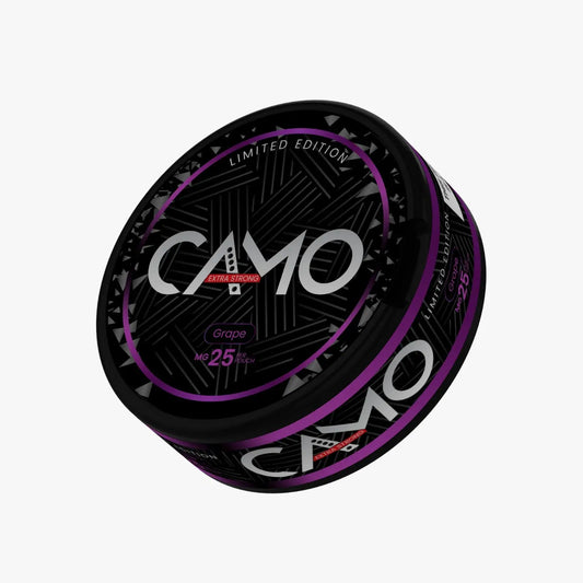 Camo Grape Limited Edition cannabis product by Europesnus.com featuring a camo design and grape flavor packaging.