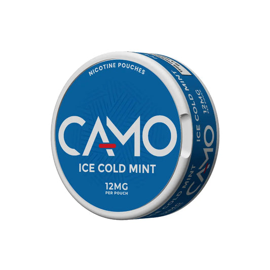 Camo Ice Cold Mint product image showing mint-flavored chewing gum in camouflage packaging by Europesnus.com
