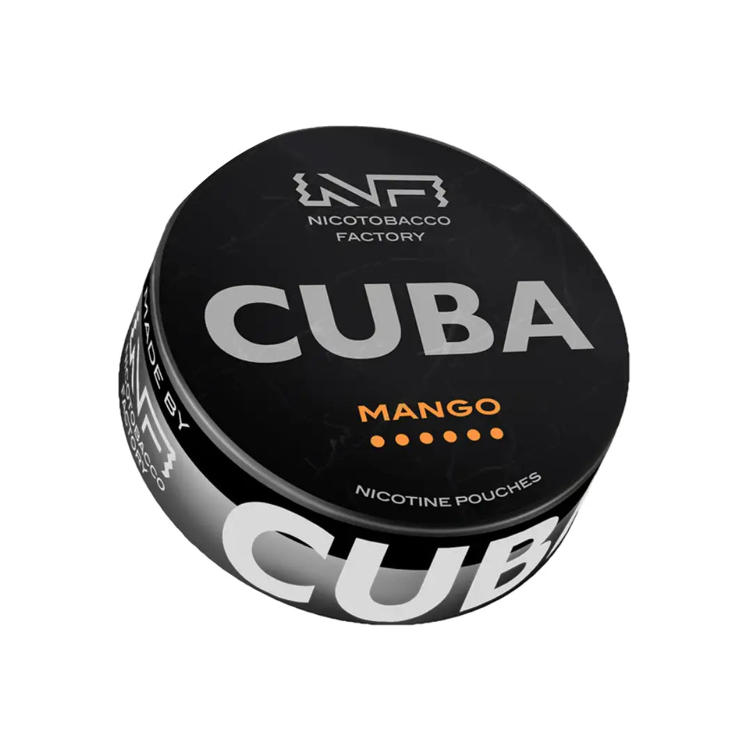 Cuba Black Mango vape juice bottle from Europesnus.com with black mango flavor and colorful label design.