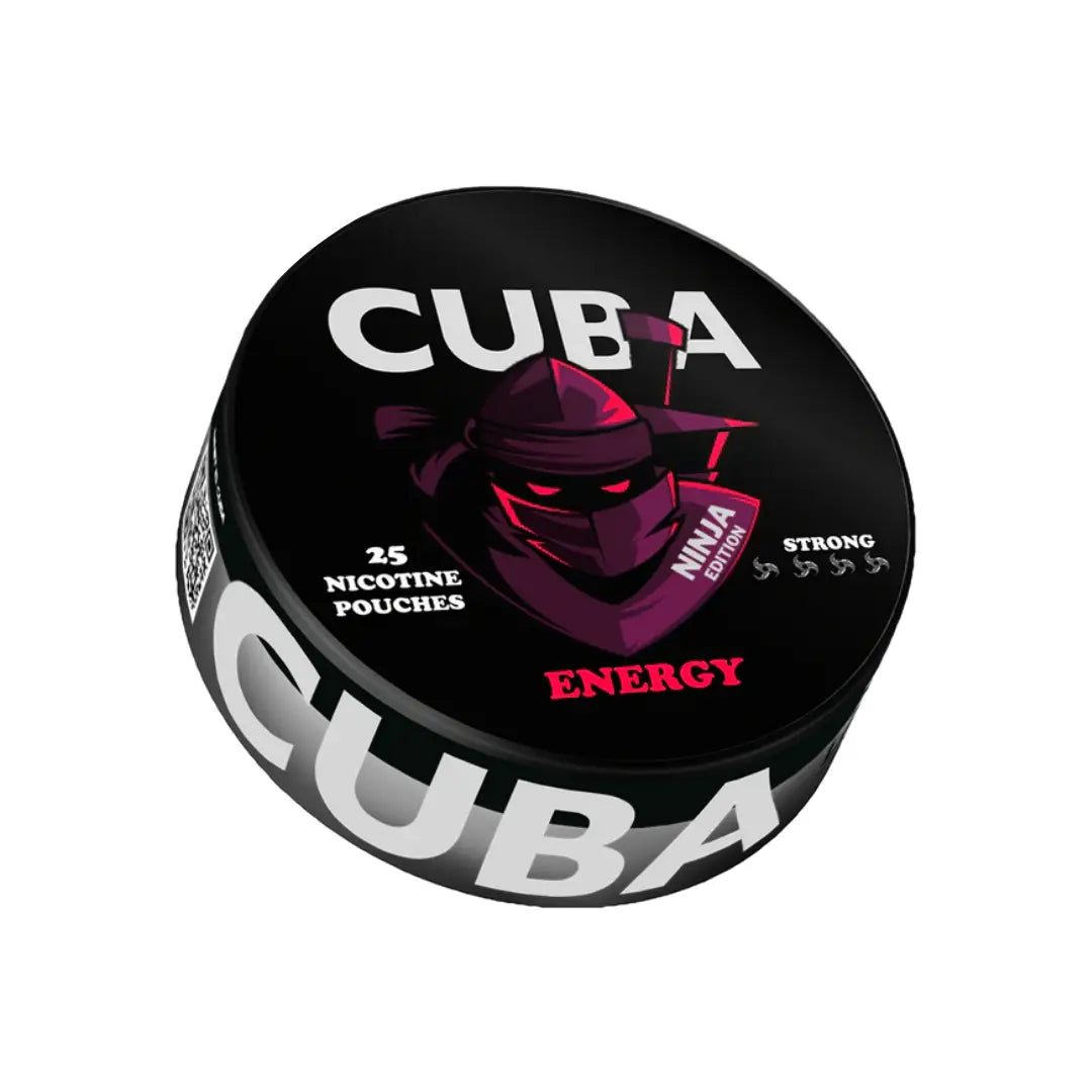 Cuba Ninja Energy Slim multivitamin supplement bottle with green and black label, featuring the Cuba Ninja logo and product details