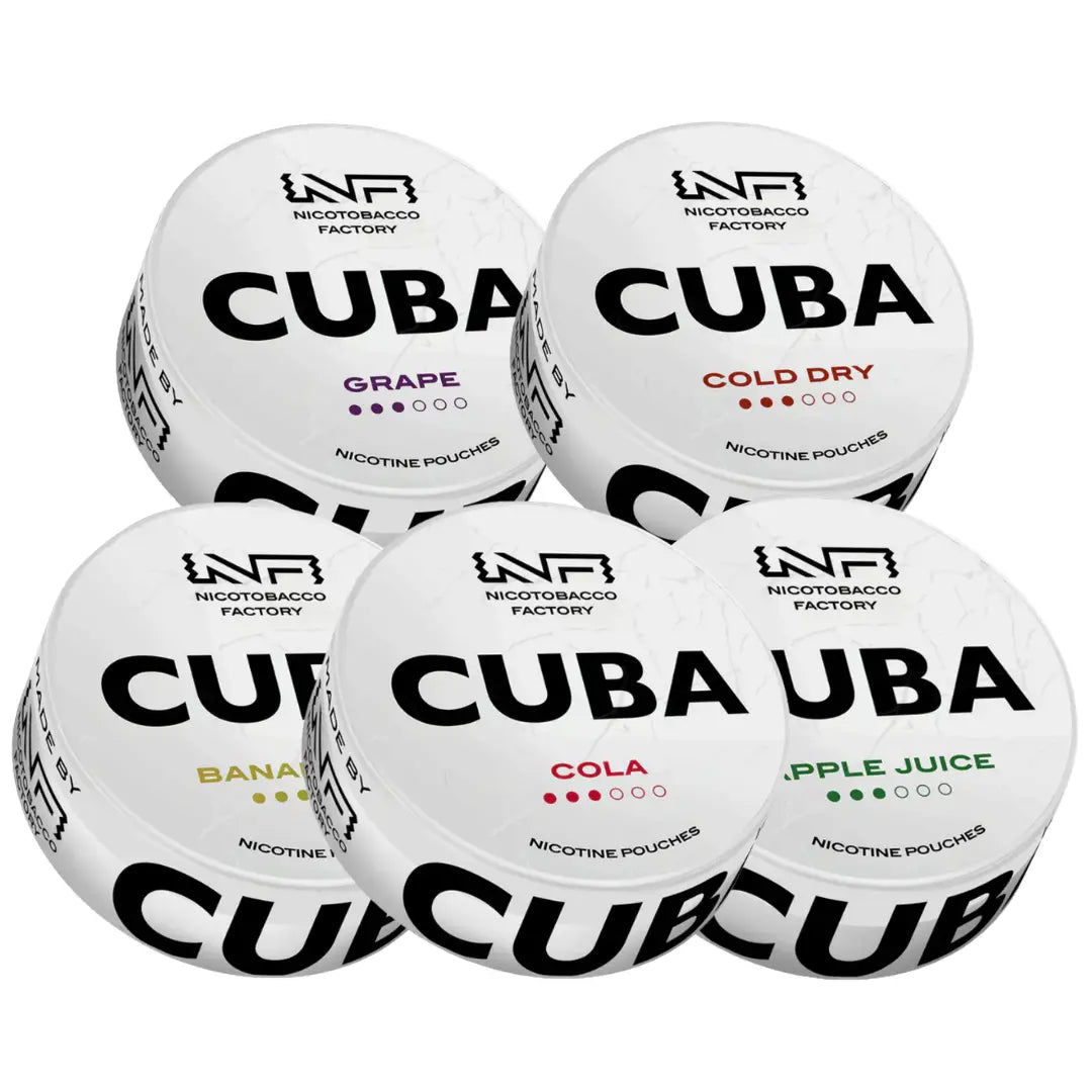 Cuba White Mixpack by Europesnus.com featuring a variety of white cigars in a colorful assortment.