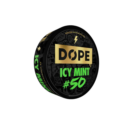 Fresh Icy Mint flavored vape with Dope branding from Europesnus.com, featuring a sleek design and cool mint graphics.
