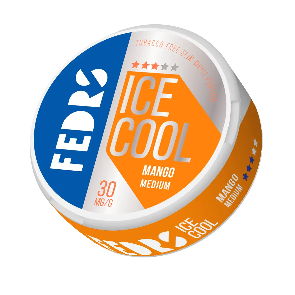 Fresh medium-sized mango from Fedrs, featuring vibrant orange skin and juicy, sweet flesh for tropical fruit lovers.