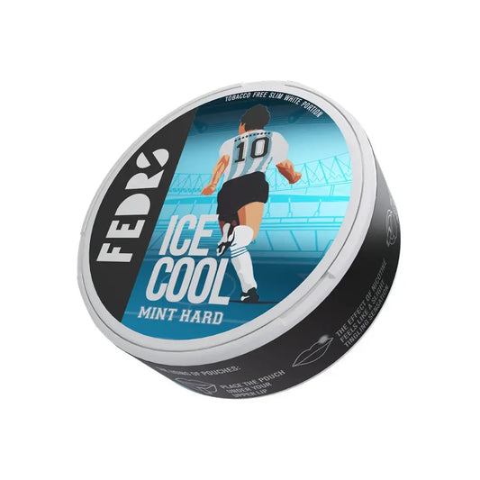 White Fox Peppered Mint Fedrs Ice Cool Mint hard candies in limited edition packaging, displayed on a white background.