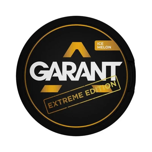 Garant Extreme Ice Melon energy drink can with bright green and orange design, featuring melon flavor branding.