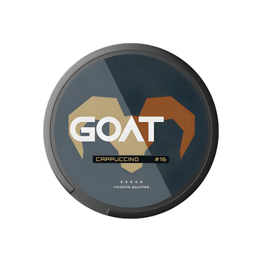 Goat cappuccino from Europesnus.com featuring a creamy coffee drink topped with goat-shaped latte art in a ceramic cup.