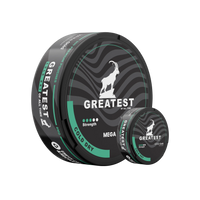 Greatest 8mg Mega Can from Europesnus.com showing a large, colorful energy drink can with bold branding and vibrant design.