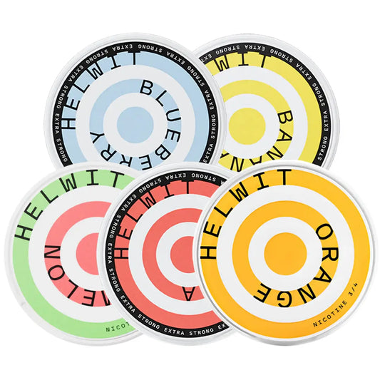 Helwit XS Mixpack by Europesnus.com featuring assorted snus pouches in a compact, mixed flavor assortment pack.